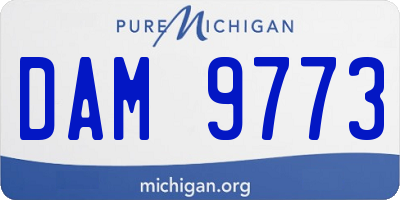 MI license plate DAM9773