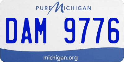MI license plate DAM9776