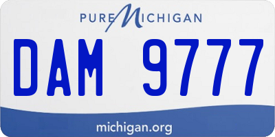 MI license plate DAM9777