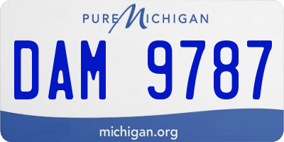 MI license plate DAM9787
