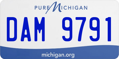 MI license plate DAM9791