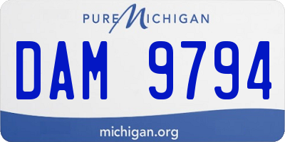 MI license plate DAM9794