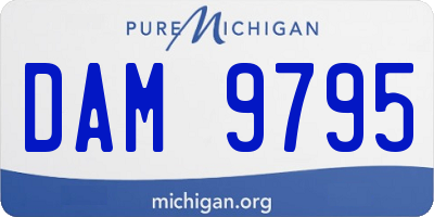 MI license plate DAM9795