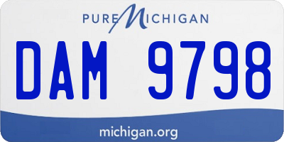 MI license plate DAM9798