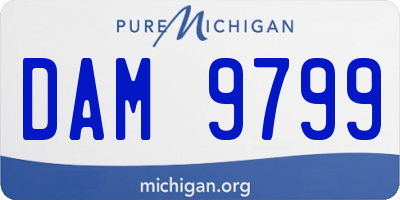 MI license plate DAM9799