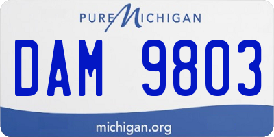 MI license plate DAM9803