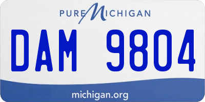 MI license plate DAM9804