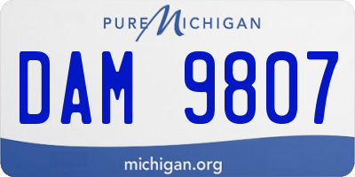 MI license plate DAM9807