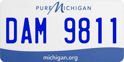 MI license plate DAM9811