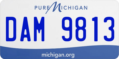 MI license plate DAM9813