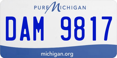 MI license plate DAM9817