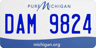 MI license plate DAM9824