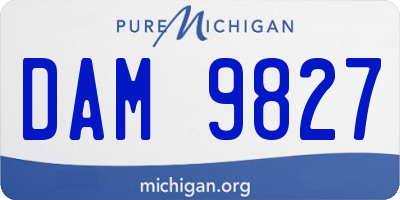 MI license plate DAM9827