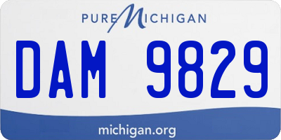 MI license plate DAM9829