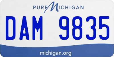 MI license plate DAM9835