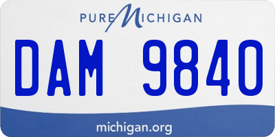 MI license plate DAM9840