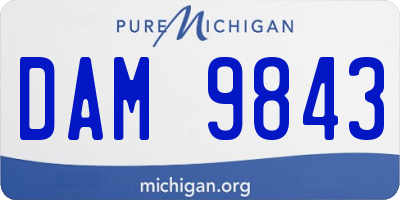 MI license plate DAM9843