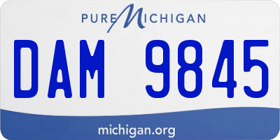 MI license plate DAM9845