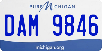 MI license plate DAM9846