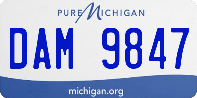 MI license plate DAM9847