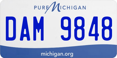 MI license plate DAM9848