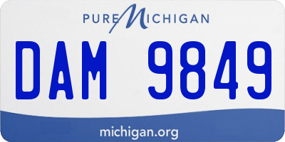 MI license plate DAM9849