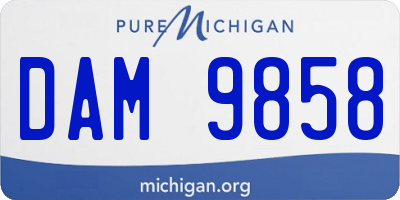 MI license plate DAM9858