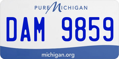 MI license plate DAM9859