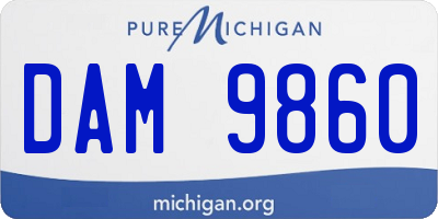 MI license plate DAM9860