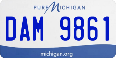 MI license plate DAM9861