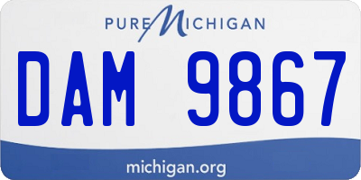 MI license plate DAM9867