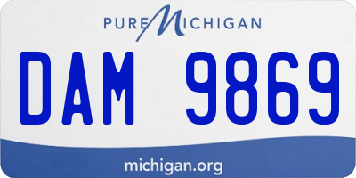 MI license plate DAM9869