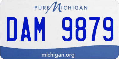 MI license plate DAM9879