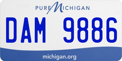 MI license plate DAM9886