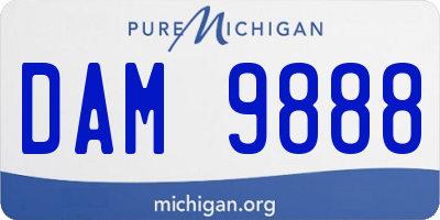 MI license plate DAM9888