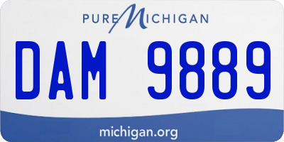 MI license plate DAM9889
