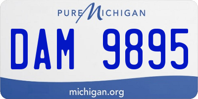 MI license plate DAM9895