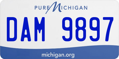 MI license plate DAM9897
