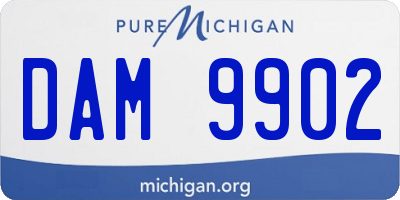 MI license plate DAM9902