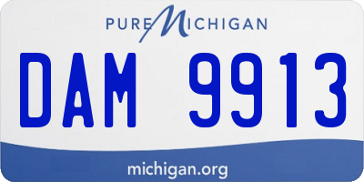 MI license plate DAM9913