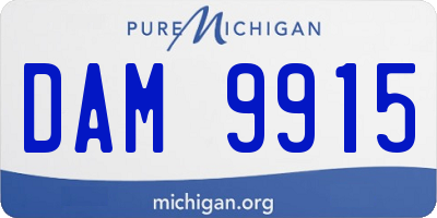 MI license plate DAM9915