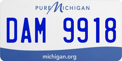 MI license plate DAM9918