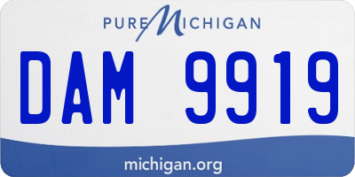 MI license plate DAM9919
