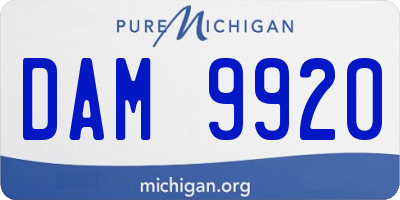 MI license plate DAM9920