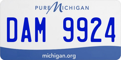 MI license plate DAM9924