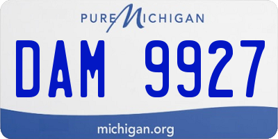 MI license plate DAM9927