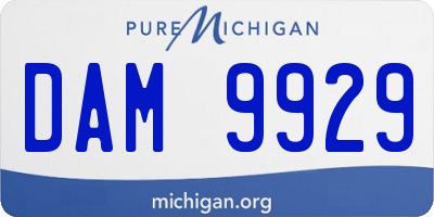 MI license plate DAM9929
