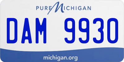 MI license plate DAM9930