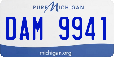 MI license plate DAM9941