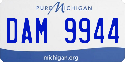 MI license plate DAM9944